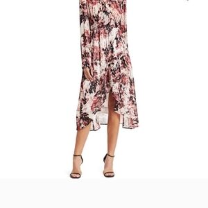 IRO Asymmetrical Dress - Pink and Black Floral